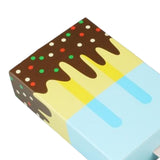 Maxbell 10Pcs Ice Cream Shape Box Candy Folding Paper Box for Halloween Favors Blue