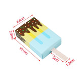 Maxbell 10Pcs Ice Cream Shape Box Candy Folding Paper Box for Halloween Favors Blue