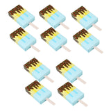 Maxbell 10Pcs Ice Cream Shape Box Candy Folding Paper Box for Halloween Favors Blue