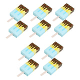 Maxbell 10Pcs Ice Cream Shape Box Candy Folding Paper Box for Halloween Favors Blue