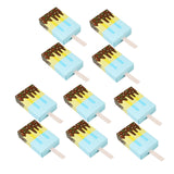 Maxbell 10Pcs Ice Cream Shape Box Candy Folding Paper Box for Halloween Favors Blue