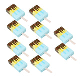 Maxbell 10Pcs Ice Cream Shape Box Candy Folding Paper Box for Halloween Favors Blue