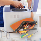 Maxbell Small Tool Bag Zipper Tool Pouch Hardware Storage Bags Reusable Work Pouch Orange