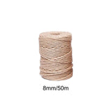 Maxbell Jute Rope Hemp Rope Twisted Sisal Rope for Cat Scratching Post Toy Repairing 8mm