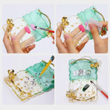 Maxbell Resin Nail Art Palette Nail Painting Makeup Palette for Wedding Home Artist blue