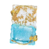 Maxbell Resin Nail Art Palette Nail Painting Makeup Palette for Wedding Home Artist blue
