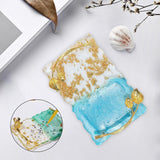 Maxbell Resin Nail Art Palette Nail Painting Makeup Palette for Wedding Home Artist blue