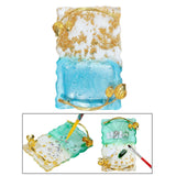 Maxbell Resin Nail Art Palette Nail Painting Makeup Palette for Wedding Home Artist blue