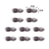 Maxbell 10Pcs Artificial Fur Pom Poms Ball Assorted DIY Art for Keychains Glove Charms Grey