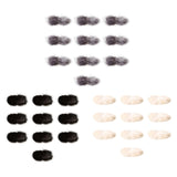 Maxbell 10Pcs Artificial Fur Pom Poms Ball Assorted DIY Art for Keychains Glove Charms Grey