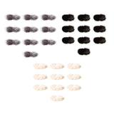 Maxbell 10Pcs Artificial Fur Pom Poms Ball Assorted DIY Art for Keychains Glove Charms Grey