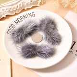 Maxbell 10Pcs Artificial Fur Pom Poms Ball Assorted DIY Art for Keychains Glove Charms Grey