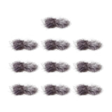 Maxbell 10Pcs Artificial Fur Pom Poms Ball Assorted DIY Art for Keychains Glove Charms Grey