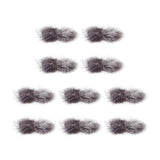 Maxbell 10Pcs Artificial Fur Pom Poms Ball Assorted DIY Art for Keychains Glove Charms Grey