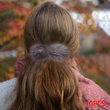 Maxbell 10Pcs Artificial Fur Pom Poms Ball Assorted DIY Art for Keychains Glove Charms Grey