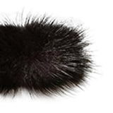 Maxbell 10Pcs Artificial Fur Pom Poms Ball Assorted DIY Art for Keychains Glove Charms Black
