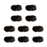 Maxbell 10Pcs Artificial Fur Pom Poms Ball Assorted DIY Art for Keychains Glove Charms Black