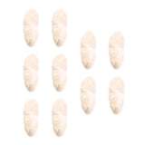 Maxbell 10Pcs Artificial Fur Pom Poms Ball Assorted DIY Art for Keychains Glove Charms White