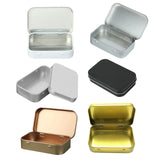 Maxbell Card Storage Box Iron Fittings Container Empty for Jewelry Gadget Argent with Hinge