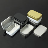 Maxbell Card Storage Box Iron Fittings Container Empty for Jewelry Gadget Argent with Hinge