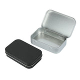 Maxbell Card Storage Box Iron Fittings Container Empty for Jewelry Gadget Argent with Hinge