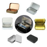 Maxbell Card Storage Box Iron Fittings Container Empty for Jewelry Gadget Argent with Hinge