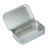 Maxbell Card Storage Box Iron Fittings Container Empty for Jewelry Gadget Argent with Hinge