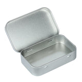 Maxbell Card Storage Box Iron Fittings Container Empty for Jewelry Gadget Argent with Hinge