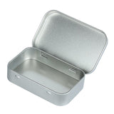 Maxbell Card Storage Box Iron Fittings Container Empty for Jewelry Gadget Argent with Hinge