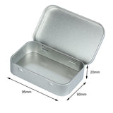 Maxbell Card Storage Box Iron Fittings Container Empty for Jewelry Gadget Argent with Hinge