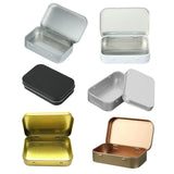 Maxbell Card Storage Box Iron Fittings Container Empty for Jewelry Gadget Argent with Hinge