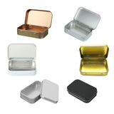 Maxbell Card Storage Box Iron Fittings Container Empty for Jewelry Gadget Argent with Hinge