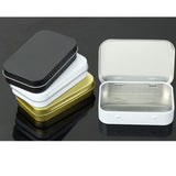 Maxbell Card Storage Box Iron Fittings Container Empty for Jewelry Gadget White with Hinge