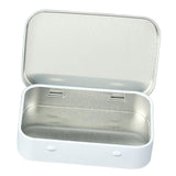 Maxbell Card Storage Box Iron Fittings Container Empty for Jewelry Gadget White with Hinge