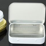 Maxbell Card Storage Box Iron Fittings Container Empty for Jewelry Gadget White with Hinge