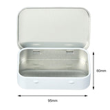 Maxbell Card Storage Box Iron Fittings Container Empty for Jewelry Gadget White with Hinge