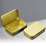 Maxbell Card Storage Box Iron Fittings Container Empty for Jewelry Gadget Gold with Hinge