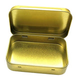 Maxbell Card Storage Box Iron Fittings Container Empty for Jewelry Gadget Gold with Hinge