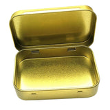 Maxbell Card Storage Box Iron Fittings Container Empty for Jewelry Gadget Gold with Hinge