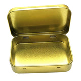 Maxbell Card Storage Box Iron Fittings Container Empty for Jewelry Gadget Gold with Hinge