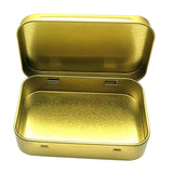 Maxbell Card Storage Box Iron Fittings Container Empty for Jewelry Gadget Gold with Hinge