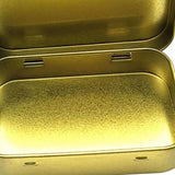 Maxbell Card Storage Box Iron Fittings Container Empty for Jewelry Gadget Gold with Hinge