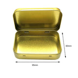 Maxbell Card Storage Box Iron Fittings Container Empty for Jewelry Gadget Gold with Hinge