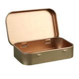 Maxbell Card Storage Box Iron Fittings Container Empty for Jewelry Gadget Champagne with Hinge