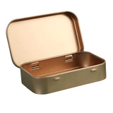 Maxbell Card Storage Box Iron Fittings Container Empty for Jewelry Gadget Champagne with Hinge