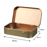 Maxbell Card Storage Box Iron Fittings Container Empty for Jewelry Gadget Champagne with Hinge