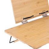 Maxbell Wooden Book Stand Textbooks Page Paper Clips Office Laptop Books Holder Tray Wood