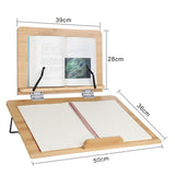 Maxbell Wooden Book Stand Textbooks Page Paper Clips Office Laptop Books Holder Tray Wood