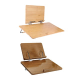 Maxbell Wooden Book Stand Textbooks Page Paper Clips Office Laptop Books Holder Tray Wood
