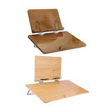 Maxbell Wooden Book Stand Textbooks Page Paper Clips Office Laptop Books Holder Tray Wood